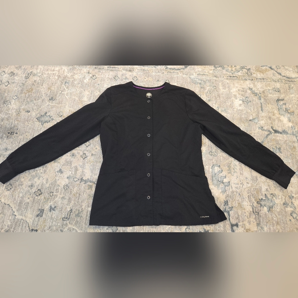 Healing Hands Medium Black Scrub Jacket